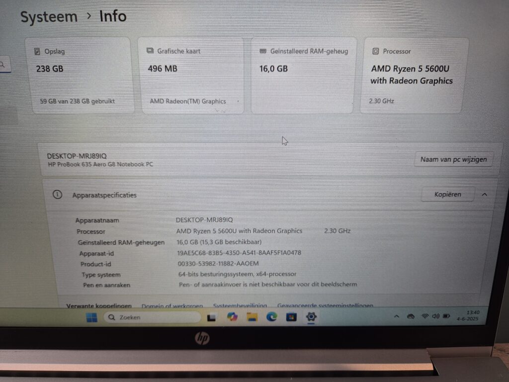 HP 635 G8 AERO - Afbeelding 4